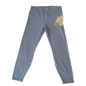 00587 - All in motion Women Ribbed Leggings Periwinkle Sz L Length High Rise NWT